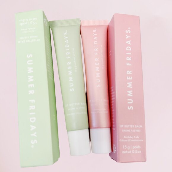 Birthday Cake+Sweet Mint/2pcs/Summer Fridays Lip Butter Balm Conditioning New - Picture 1 of 3